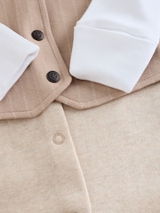 Neutral Smart Bow Tie Baby Sleepsuit (0mths-2yrs) - Image 10 of 11