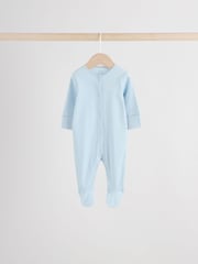 Blue 7 Pack Baby Bear Sleepsuit (0-2yrs) - Image 10 of 18