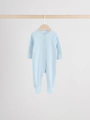 Blue 7 Pack Baby Bear Sleepsuit (0-2yrs) - Image 8 of 18