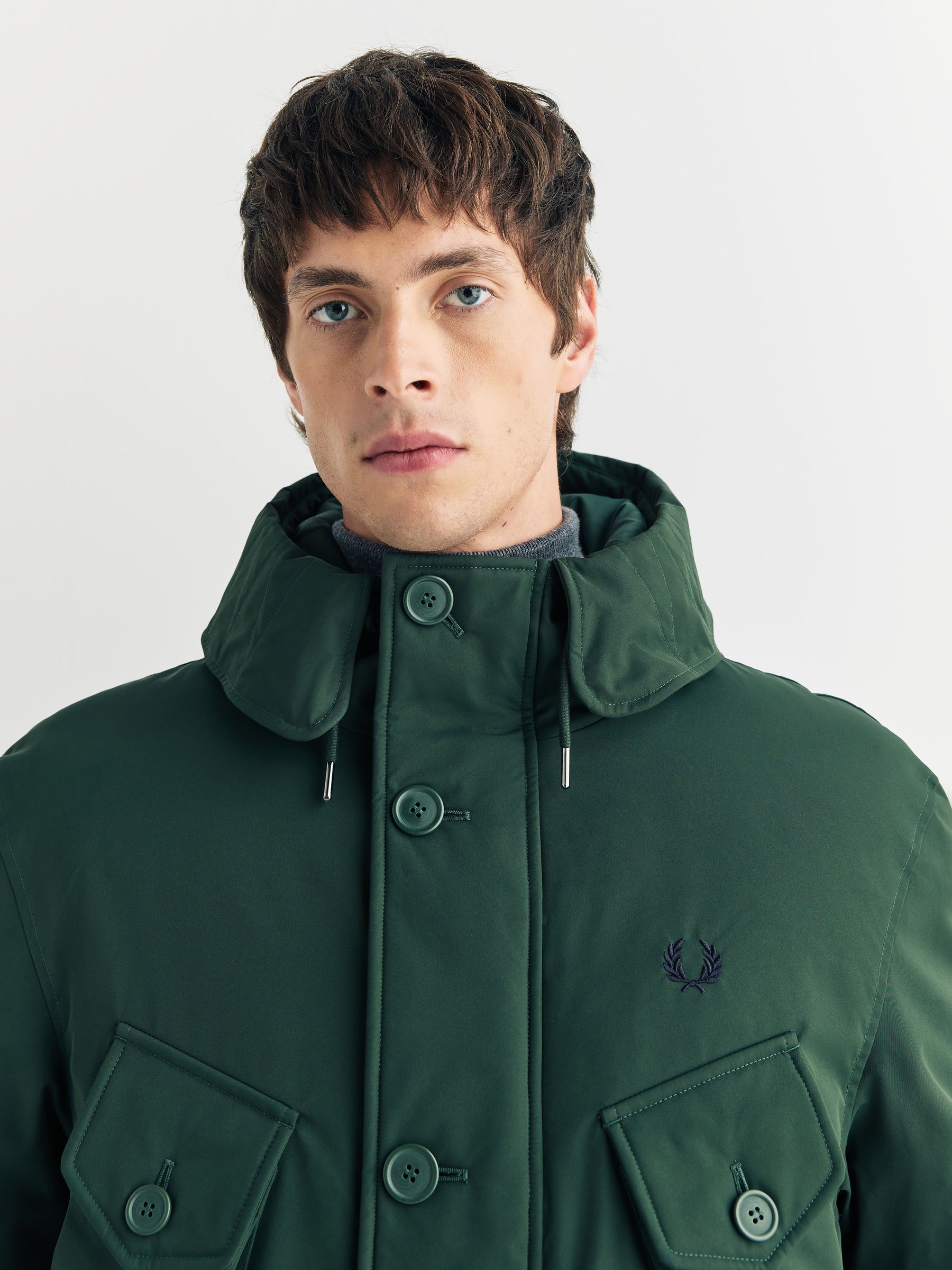 Buy Fred Perry Green Patch Pocket Puffer Jacket from Next USA