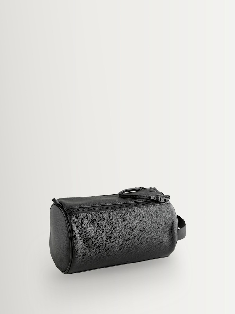 Fred Perry Scotchgrain Leather Wash Black Bag - Image 2 of 5