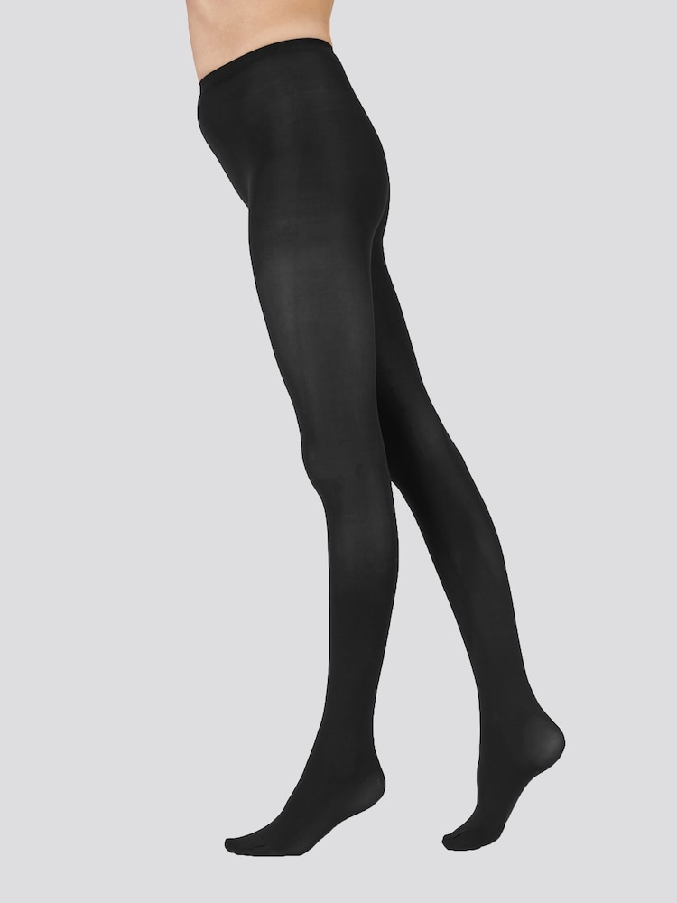 Pretty Polly Animal Black Tights & 60D Opaque 2 Pair Multipack - Image 2 of 5