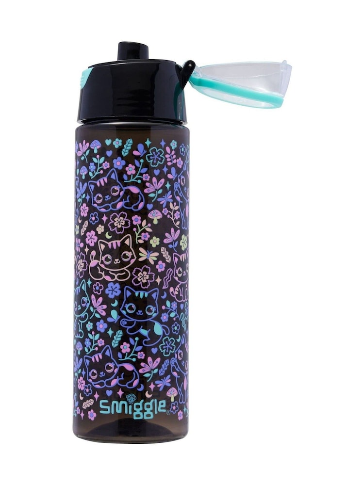 Smiggle Black Eclipse Plastic Flip Lid Drink Bottle 750ml - Image 1 of 1