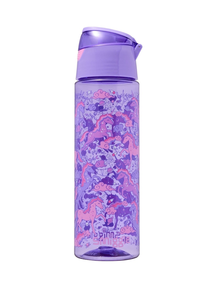 Smiggle Purple Eclipse Plastic Flip Lid Drink Bottle 750ml - Image 1 of 2