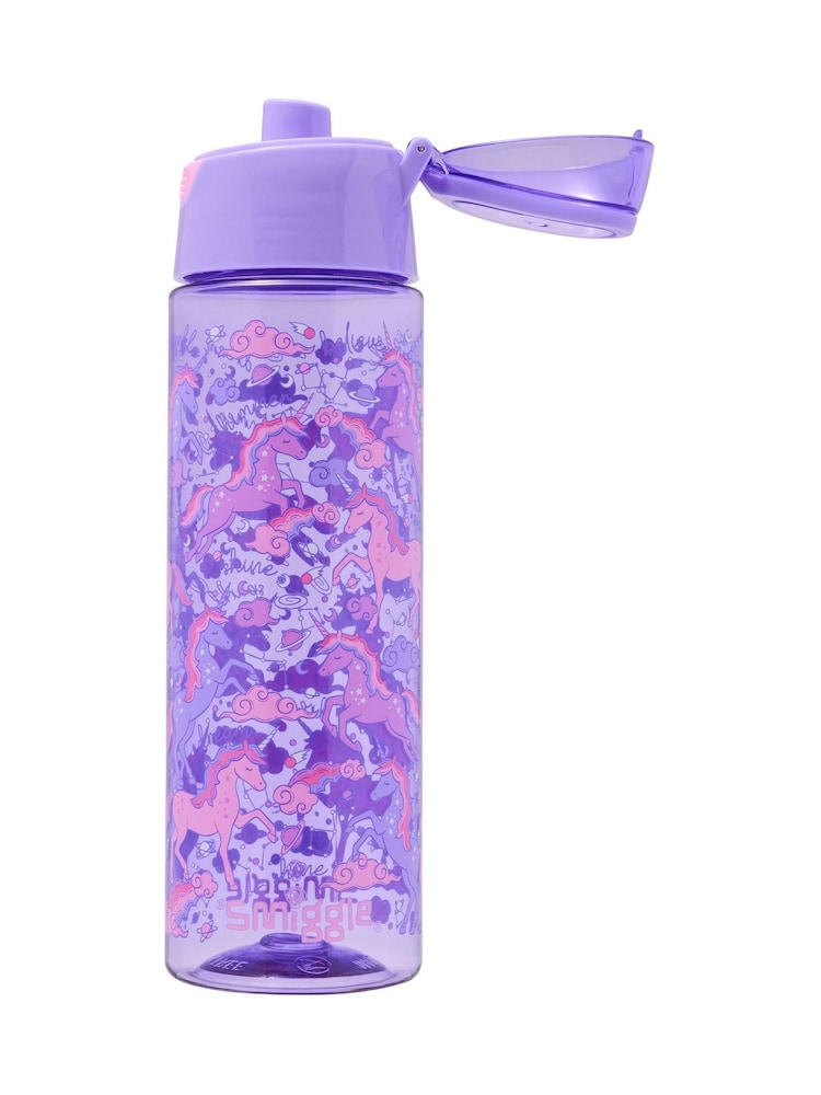 Smiggle Purple Eclipse Plastic Flip Lid Drink Bottle 750ml - Image 2 of 2