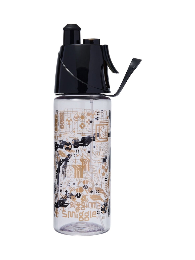 Smiggle Black Livewire Spritz Plastic Drink Bottle 560ml - Image 1 of 1