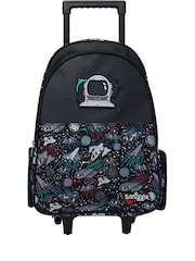 Smiggle Black Eclipse Trolley Backpack With Light Up Wheels - Image 5 of 7