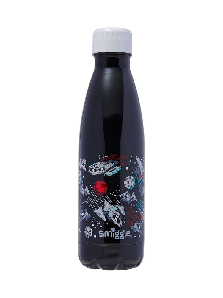 Smiggle Black Eclipse Wonder Insulated Stainless Steel Drink Bottle 480ml - Image 1 of 1