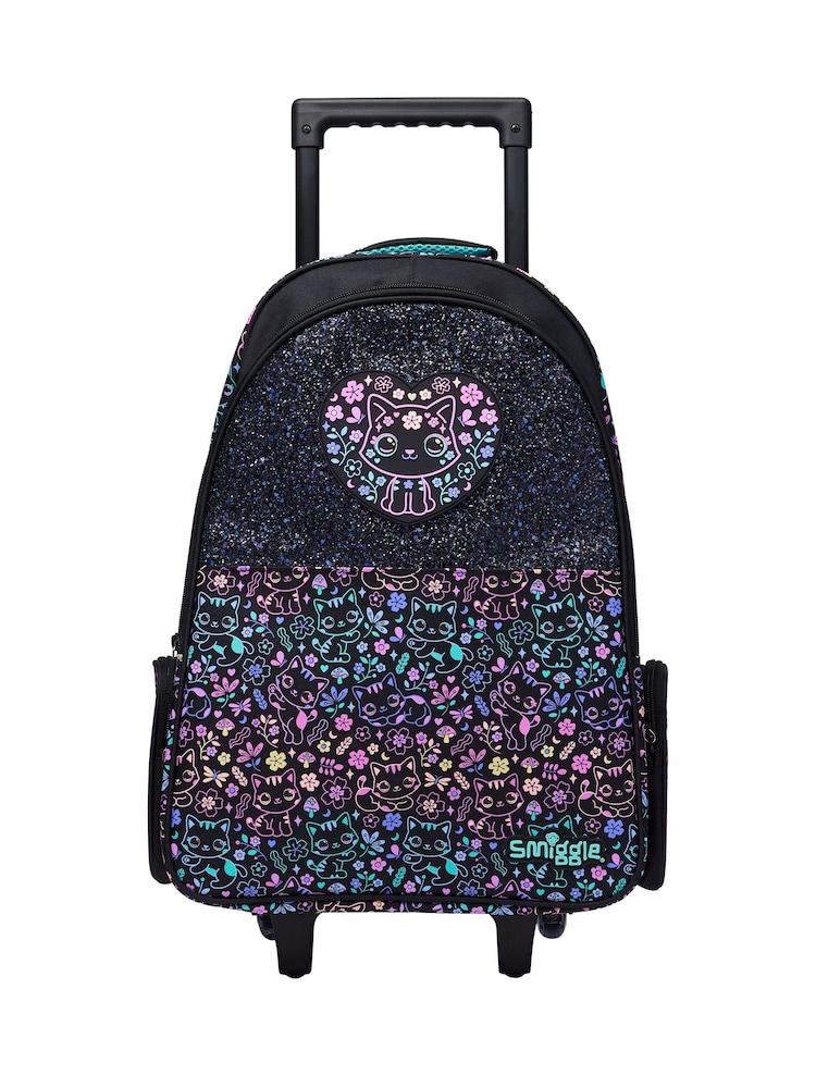 Smiggle Black Eclipse Trolley Backpack With Light Up Wheels - Image 1 of 6