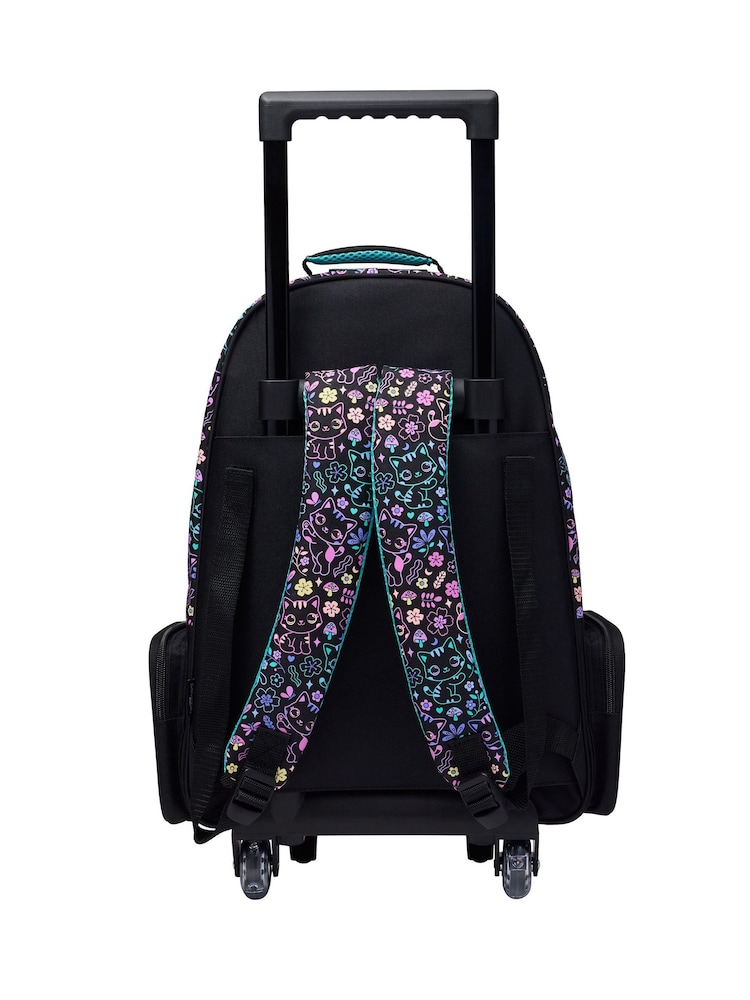 Smiggle Black Eclipse Trolley Backpack With Light Up Wheels - Image 2 of 6