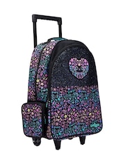 Smiggle Black Eclipse Trolley Backpack With Light Up Wheels - Image 3 of 6