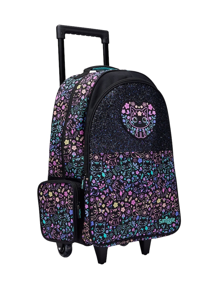 Smiggle Black Eclipse Trolley Backpack With Light Up Wheels - Image 3 of 6