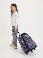 Smiggle Black Eclipse Trolley Backpack With Light Up Wheels - Image 6 of 6