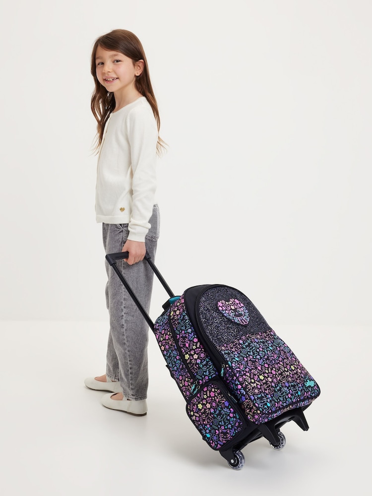 Smiggle Black Eclipse Trolley Backpack With Light Up Wheels - Image 6 of 6