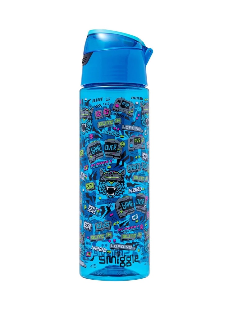 Smiggle Blue Eclipse Plastic Flip Lid Drink Bottle 750ml - Image 1 of 2
