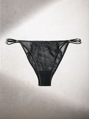 Black N. Premium Embroidery Tanga Knicker - Image 7 of 10