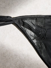 Black N. Premium Embroidery Tanga Knicker - Image 9 of 10