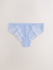 Blue Lace Brazilian Knickers - Image 4 of 6