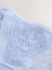 Blue Lace Brazilian Knickers - Image 6 of 6