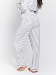Loungeable Trim Stripe Long Button Through Pyjama Set - Bild 2 von 6