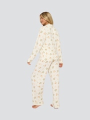 Loungeable Cream Christmas Button Shirt and Long Pyjamas Set - Image 3 of 5