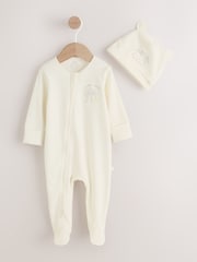 Neutral Im New Here Sleepsuit And Hat Set (0-9mths) - Image 1 of 11