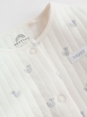 Grey Baby Quilted Sleepsuits 2 Pack - Image 11 of 13