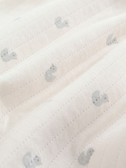 Grey Baby Quilted Sleepsuits 2 Pack - Image 13 of 13