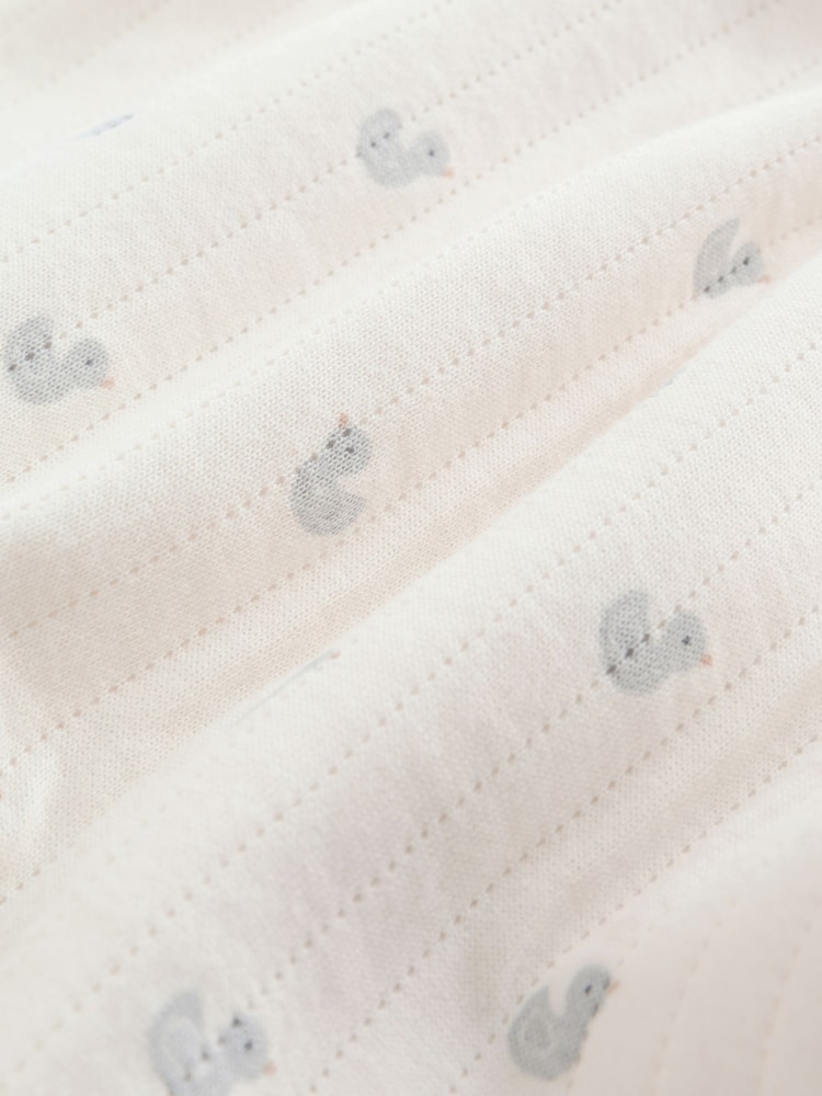 Grey Baby Quilted Sleepsuits 2 Pack - Image 13 of 13