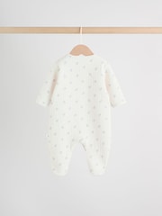 Grey Baby Quilted Sleepsuits 2 Pack - Image 4 of 13