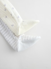 Grey Baby Quilted Sleepsuits 2 Pack - Image 6 of 13