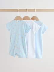 ブルー - 2 ウェイジップベビーロンパース 3 枚パック（0 ヶ月～ 3 歳） - 画像 2 / 13