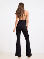 Lipsy Black Glam Flare Leg Jeans - Image 5 of 5