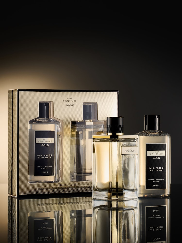 Signature Gold 100ml Eau de Parfum & 3-in-1 Body Wash Gift Set - Image 1 of 3
