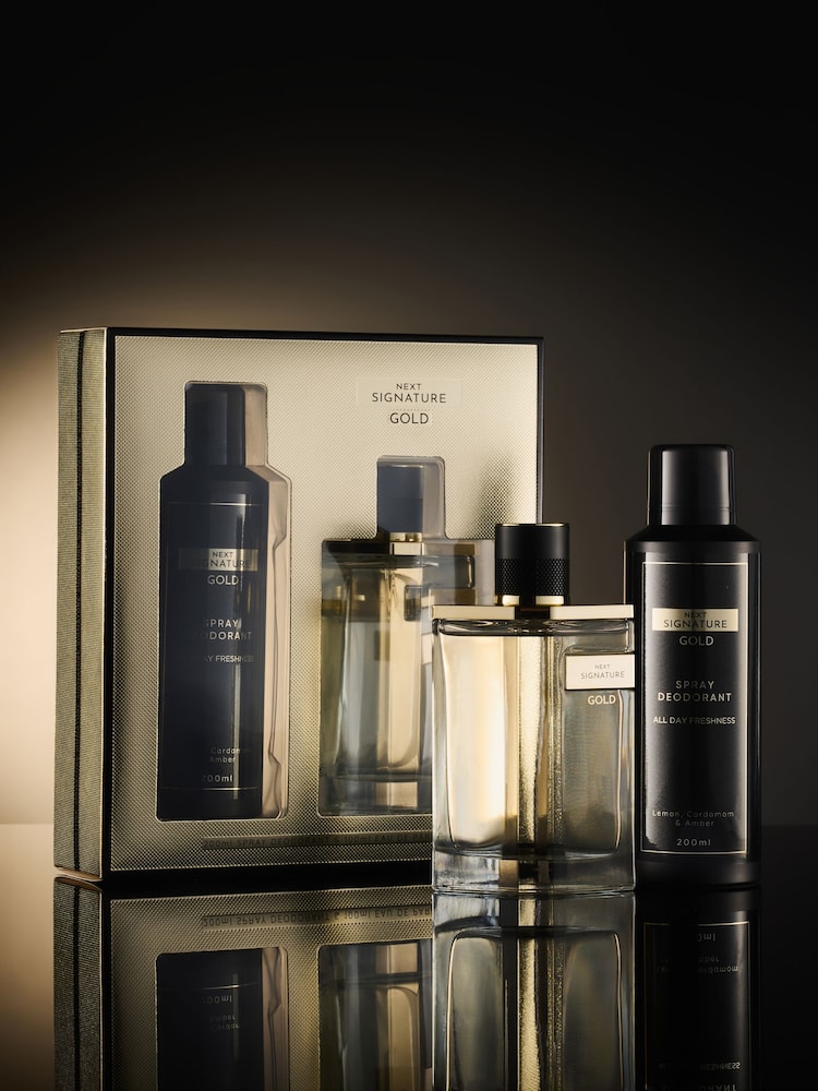 Signature Gold 100ml & Deodorant 100ml Eau de Parfum & 200ml Body Spray Deodorant Gift Set - Image 1 of 3 Signature Gold 100ml & Deodorant 100ml Eau de Parfum & 200ml Body Spray Deodorant Gift Set - Image 1 of 3