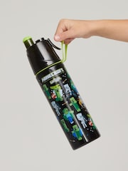 Smiggle Black Minecraft Insulated Stainless Steel Spritz Drink Bottle 500ml - Image 1 of 2