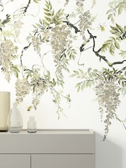 Ohpopsi Linen Trailing Wisteria 10M Wallpaper - Image 3 of 5