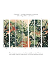 Ohpopsi Olive Rust Textured Palm 10M Wallpaper - Image 3 of 3