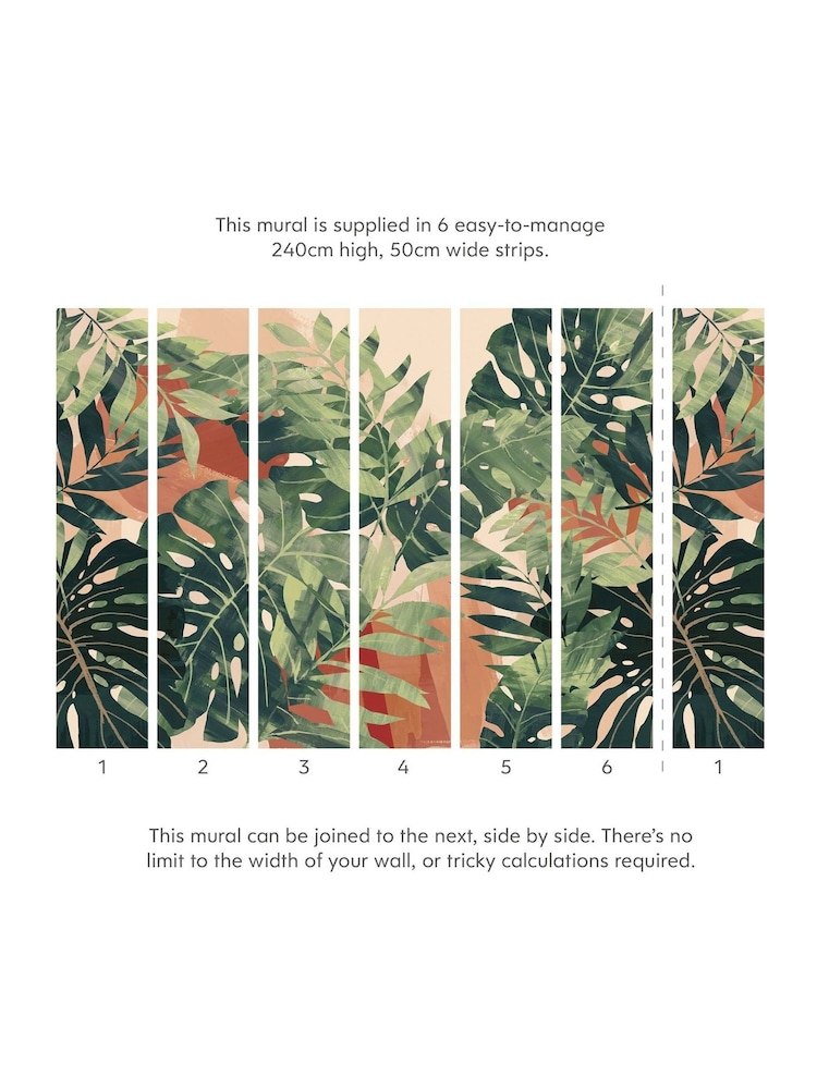 Ohpopsi Olive Rust Textured Palm 10M Wallpaper - Image 3 of 3