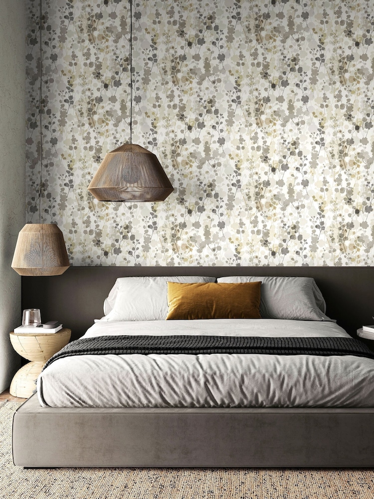 Ohpopsi Neutral Grey Blossom 10M Wallpaper - Image 2 of 4