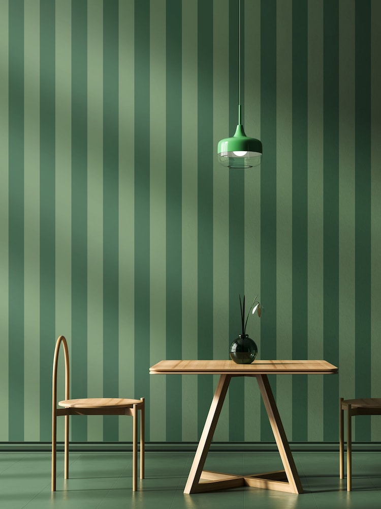 Ohpopsi Forest Bloc Stripe 10M Wallpaper - Image 1 of 3
