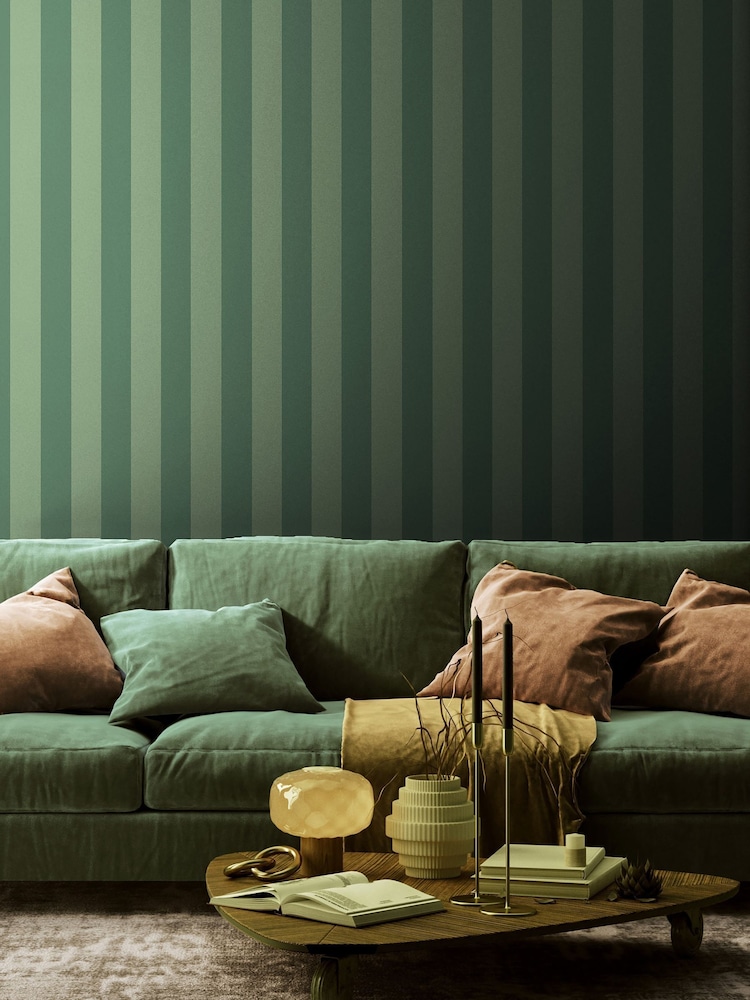 Ohpopsi Forest Bloc Stripe 10M Wallpaper - Image 2 of 3