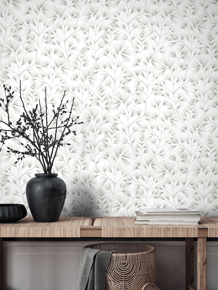 Ohpopsi Grey Cream Arabella 10M Wallpaper - Image 1 of 2