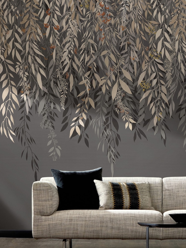 Ohpopsi Charcoal Cascadiing Willow 10M Wallpaper - Image 2 of 3 Ohpopsi Charcoal Cascadiing Willow 10M Wallpaper - Image 2 of 3