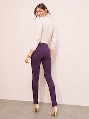 Friends Like These Berry Red Petite Sculpting Stretch Slim Trousers - Image 4 of 4