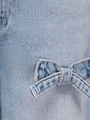 Bow Detail Wide Leg 100% Cotton Jeans - Image 5 of 5