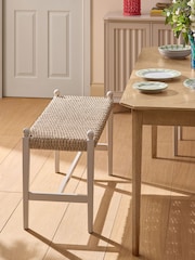 Nina Campbell Putty Alder Dining Bench - Image 1 of 2