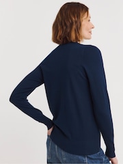 JD Williams Blue V-Neck Cardigan - Image 2 of 4