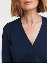 JD Williams Blue V-Neck Cardigan - Image 4 of 4