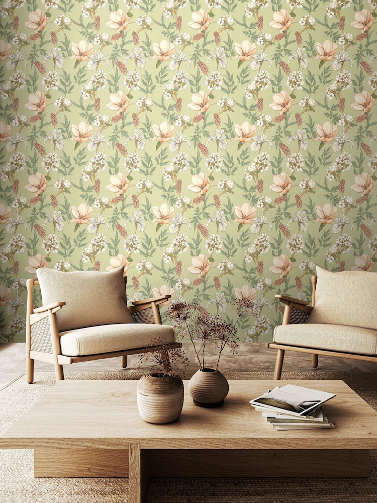Hoopla Walls Artichoke Orchid Bloom 10M Wallpaper - Image 1 of 2